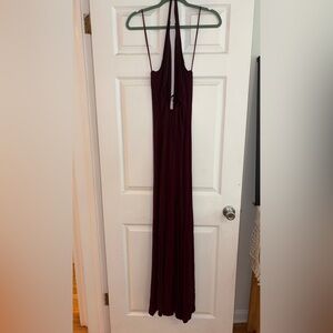 Evenuel Elegant Burgundy Maxi Dress